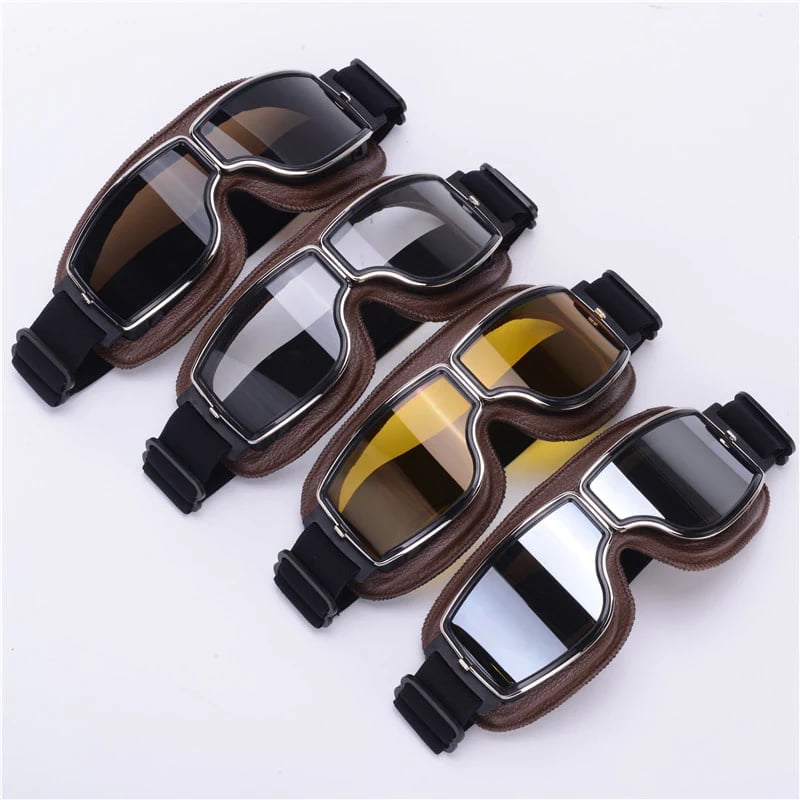 Stilvolle Motorradbrille | UV-Schutz | Stoßfest & Verstellbar