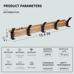 Wandkleiderschrank mit 5 verstellbaren Doppelhaken – Skandinavisches Design