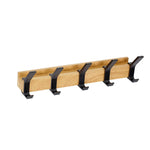 Stilvolle Wandgarderobe mit flexiblen Haken | Modernes Design | Holz & Metall