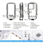 Fully waterproof smartphone case for 40 meters depth