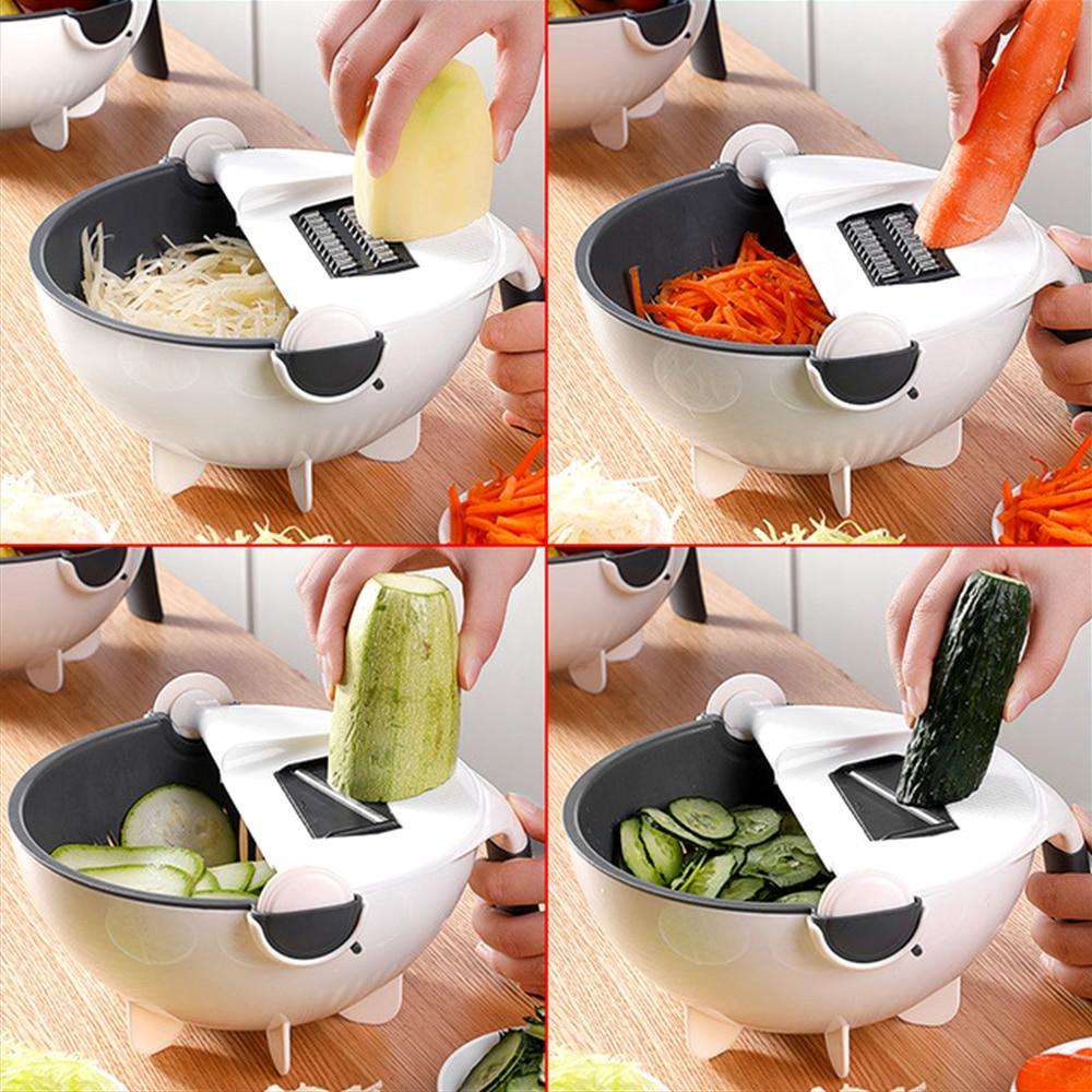 All-in-One Gemüseschneider und Abtropfschüssel | VeggieMaster
