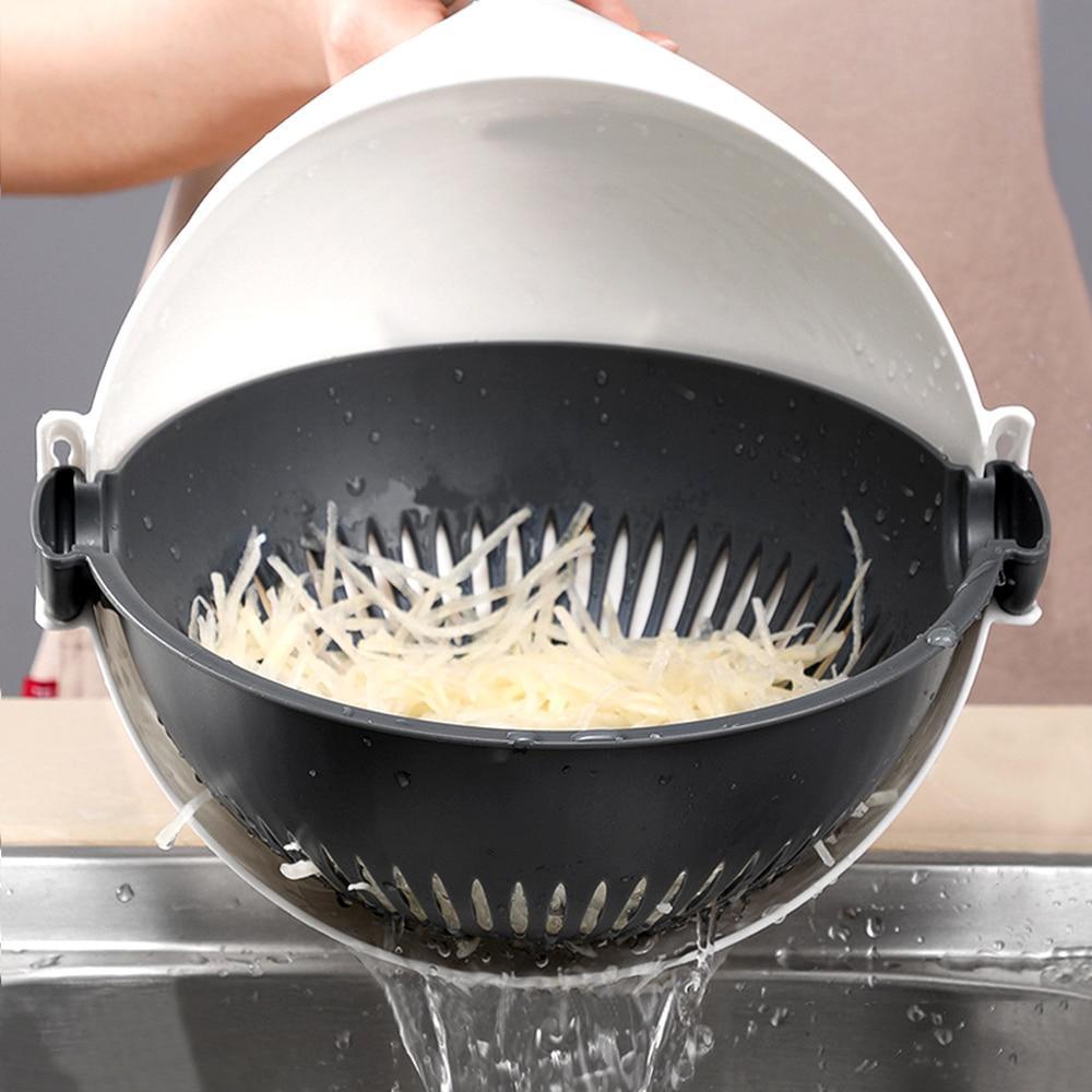 All-in-One Gemüseschneider und Abtropfschüssel | VeggieMaster