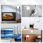 Kompakte Ladestation mit USB und Typ-C – 7-in-1 Steckdose