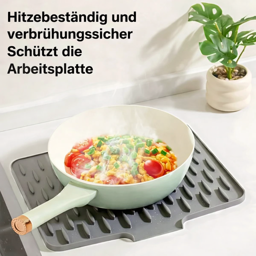 Vielseitige Silikonmatte für Trocknung und Hitzeschutz