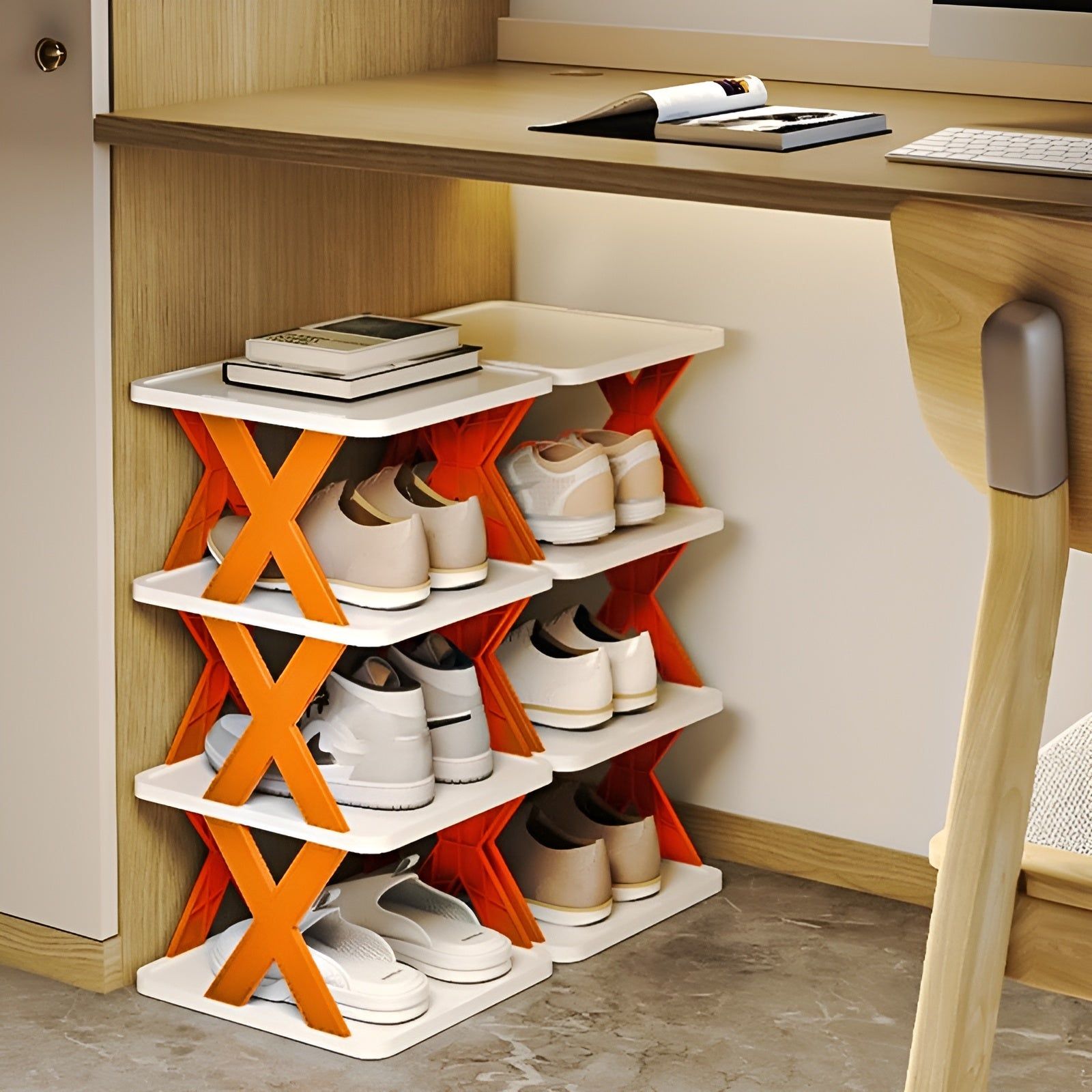 Flexibler Schuhregal – Zusammenklappbarer Organizer für enge Räume