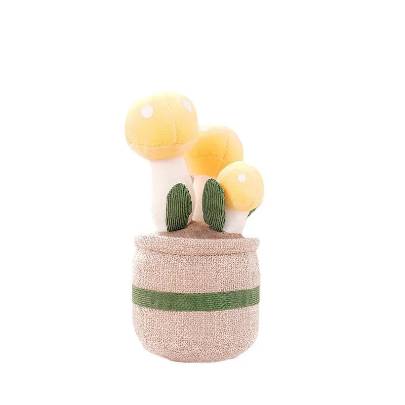 Plüschfigur mit fröhlichem Blumendesign