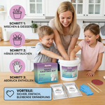3D Gips Erinnerungsset für Paare und Familien – Handabdruck-Set
