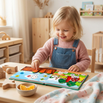 Wiederverwendbares Lernbuch mit Stickern für Kinder im Montessori-Stil