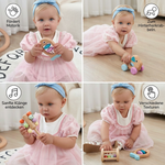 Holzspielzeug-Geschenkset für Babys – Rassel und Musikspielzeug