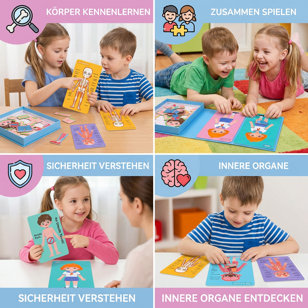 Körper-Puzzle aus Holz für Kinder – Spielerisches Lernen der Anatomie