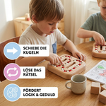 Pädagogisches Holzspielzeug für Kinder – Handgemachtes Drehbohnen-Fingerspiel