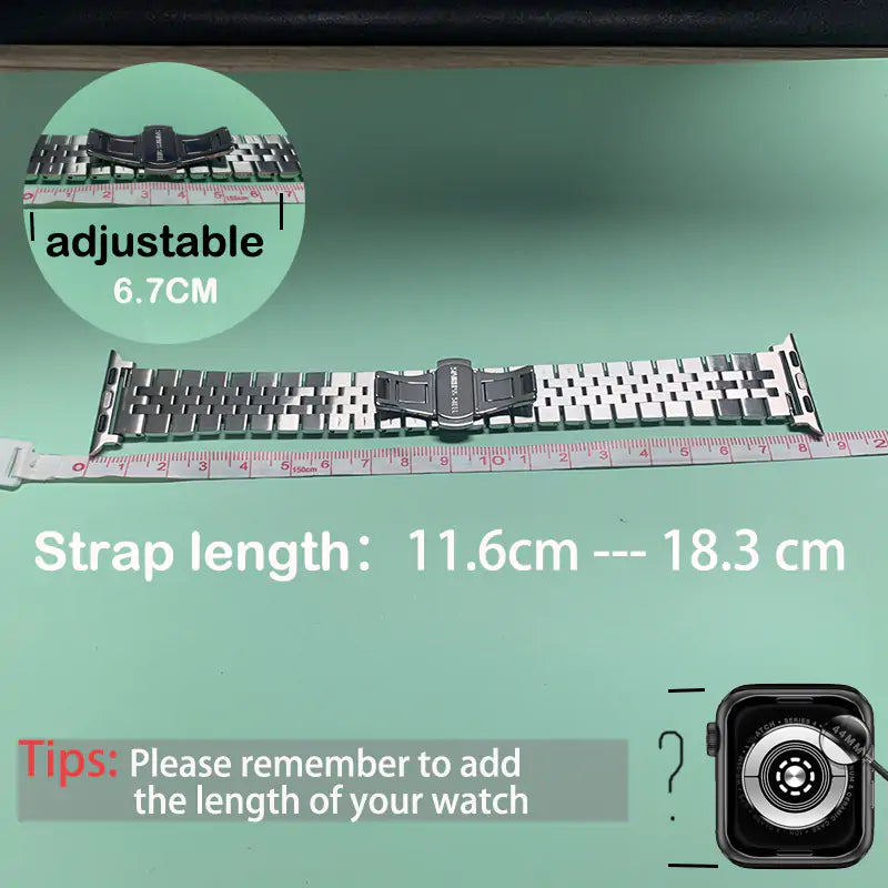 Elegantes Edelstahlarmband für die Apple Watch