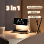 Multifunktionale Nachttischlampe mit kabellosem Ladegerät