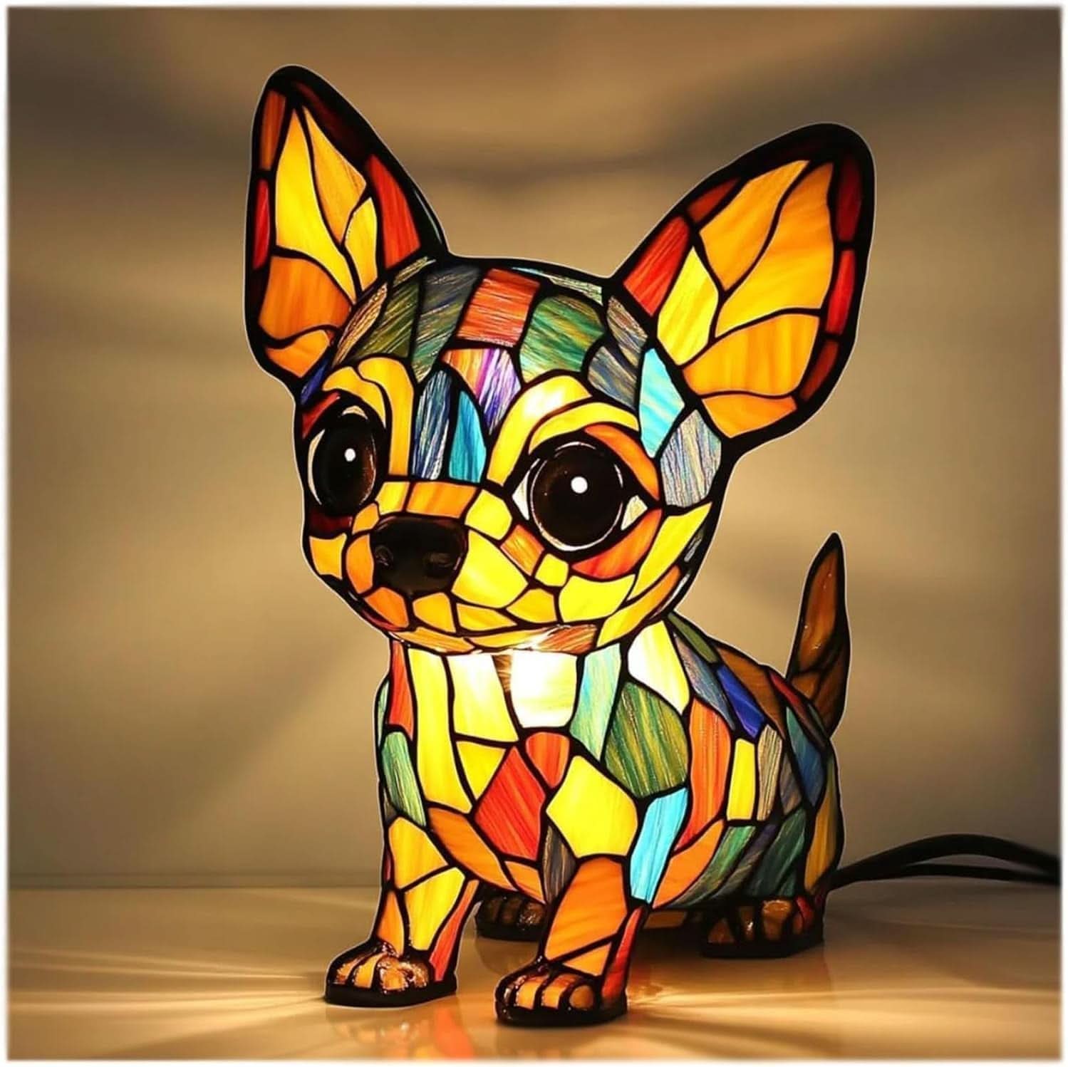 Hunde-Lampe für eine gemütliche Atmosphäre | Warmes Licht | USB-Betrieb