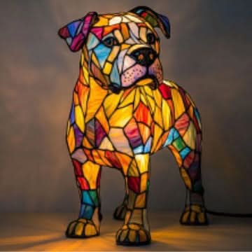 Hunde-Lampe für eine gemütliche Atmosphäre | Warmes Licht | USB-Betrieb
