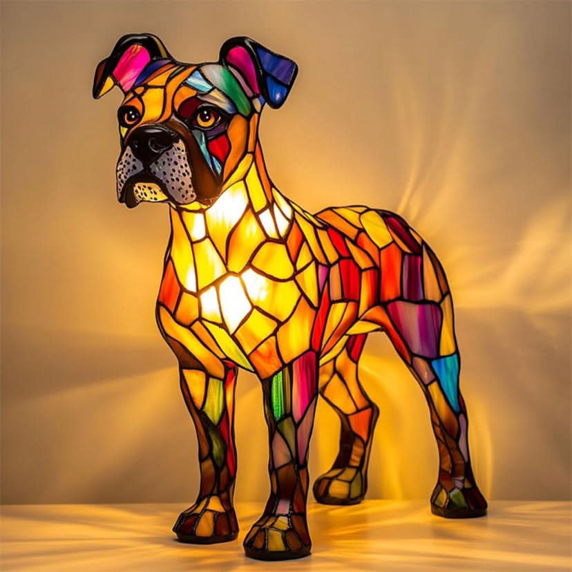 Hunde-Lampe für eine gemütliche Atmosphäre | Warmes Licht | USB-Betrieb