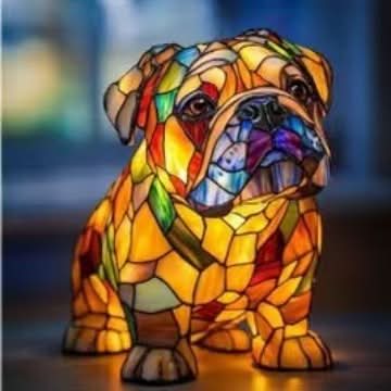 Hunde-Lampe für eine gemütliche Atmosphäre | Warmes Licht | USB-Betrieb
