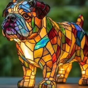 Hunde-Lampe für eine gemütliche Atmosphäre | Warmes Licht | USB-Betrieb