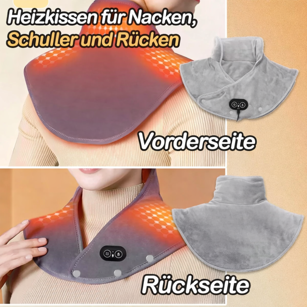 Ergonomisches Nacken- und Schultermassagegerät mit Wärme