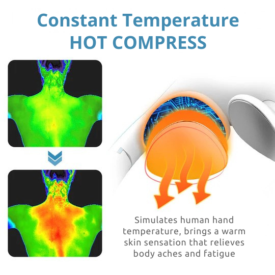 Nackenmassagegerät | Ultraschall-Lymphdrainage | Kabellose Massagehilfe | RelaxWave