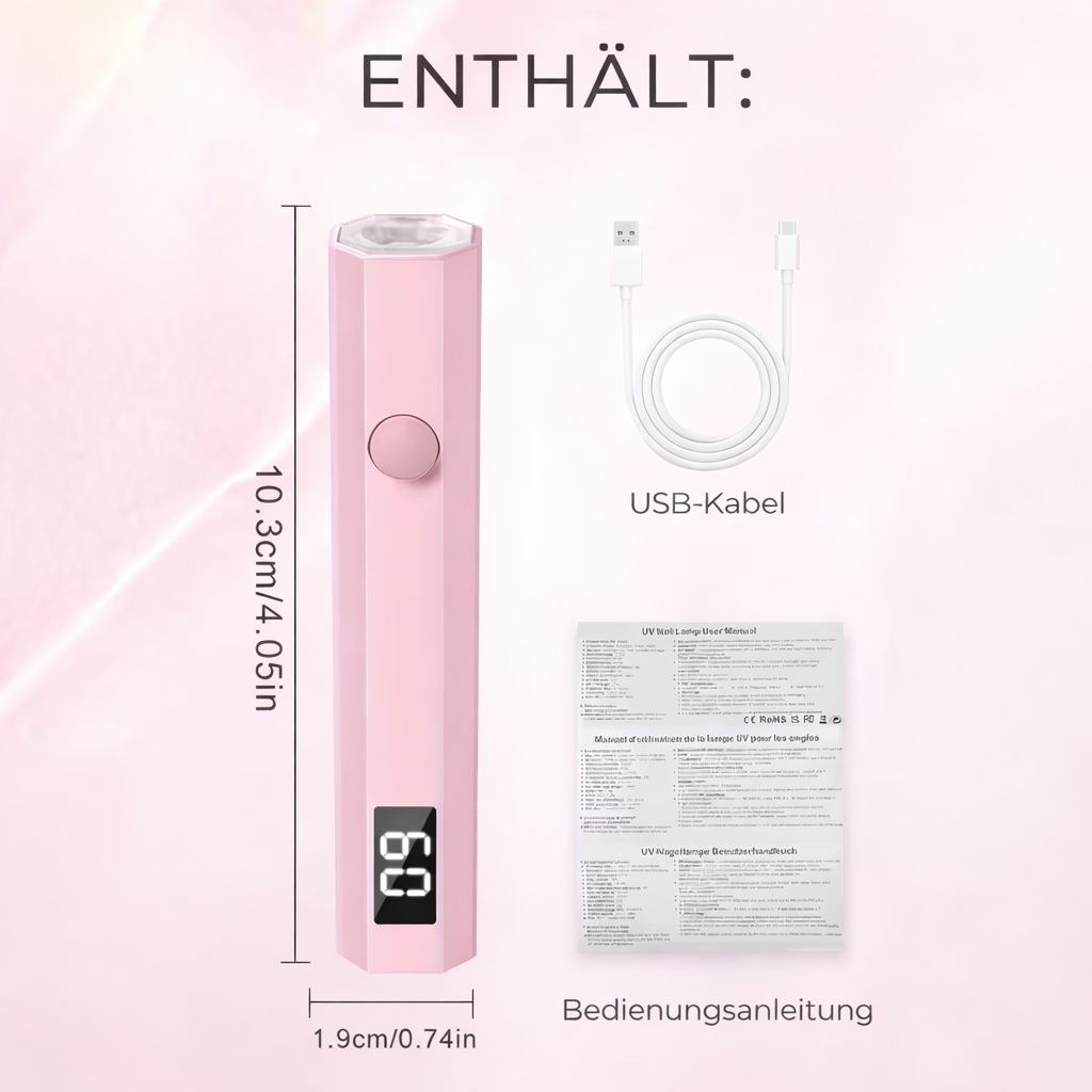 tragbare UV LED Nageltrocknerlampe | schnelle Aushärtung & perfektes Finish