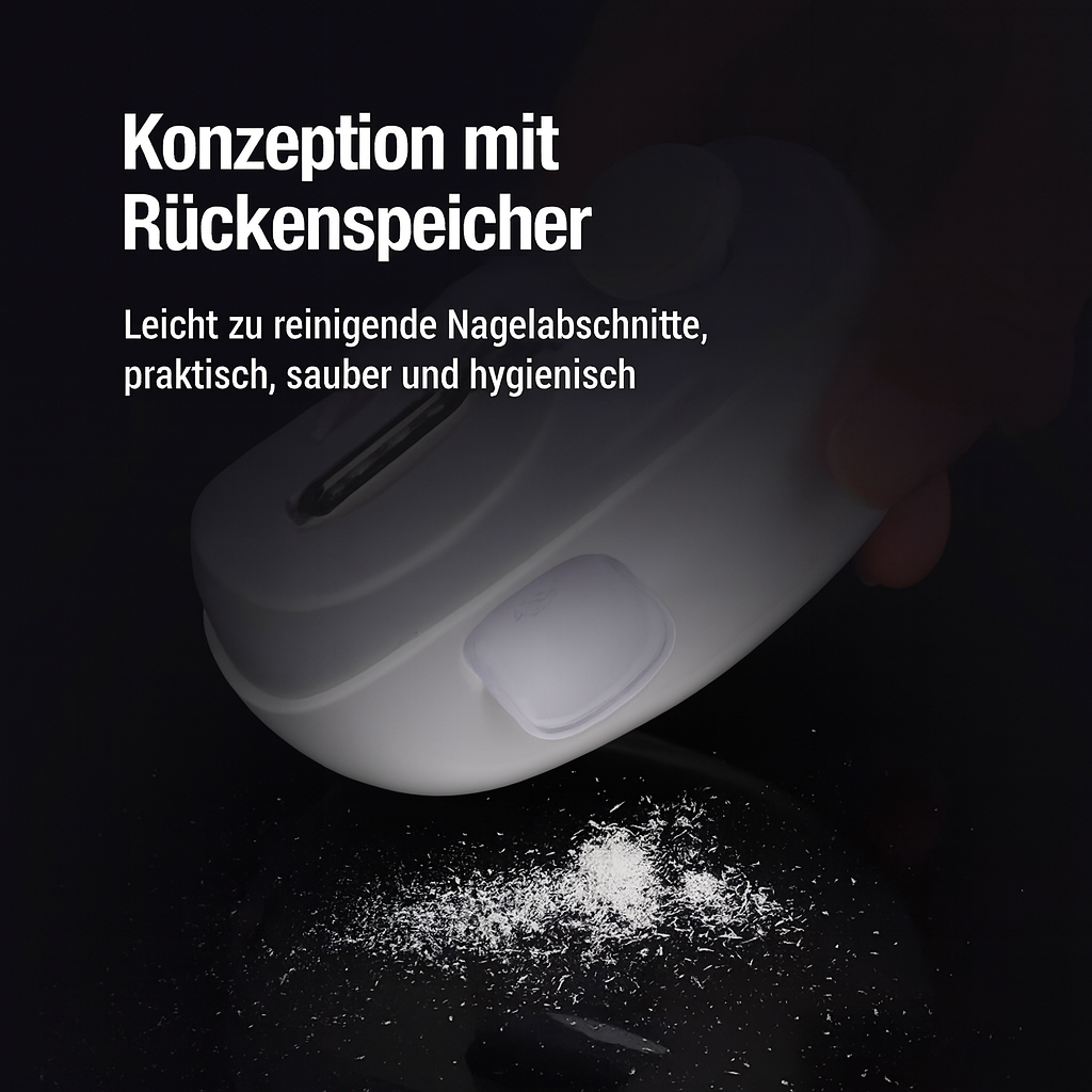 Nagelpflege | Elektronischer Nageltrimmer | 3-in-1 Schneiden, Feilen, Polieren | NailProfi