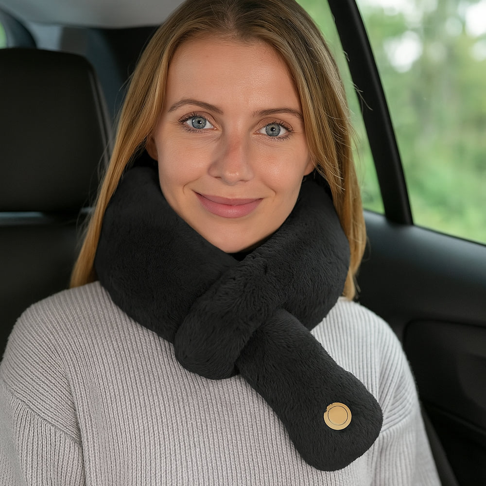 Nackenkissen mit integrierter Massage - ideal für Autofahrten und Flüge