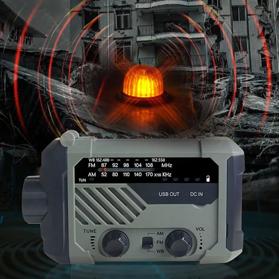 Survivor – Multifunctional Emergency Radio with Solar Power and Hand Crank