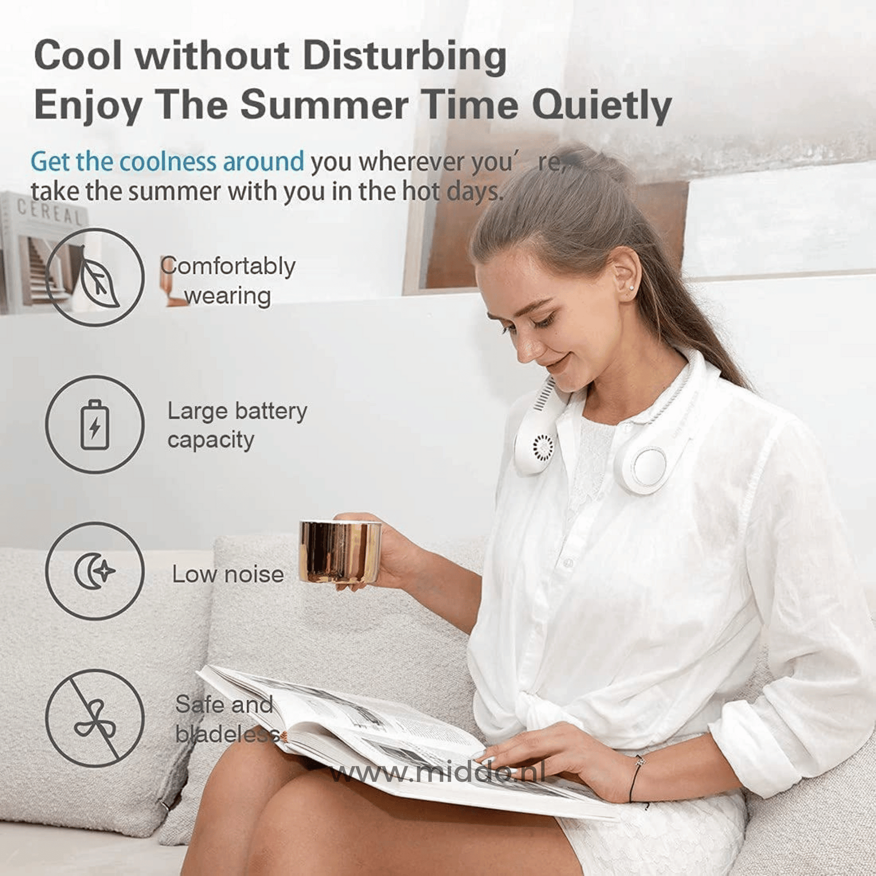 Refreshing Neck Fan | Portable and Rechargeable for Instant Cooling