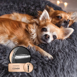 FluffyNest Komfort Hundebett – Orthopädisches Plüschschlafkissen für Hunde