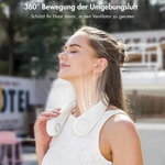 Portable neck fan for refreshing moments