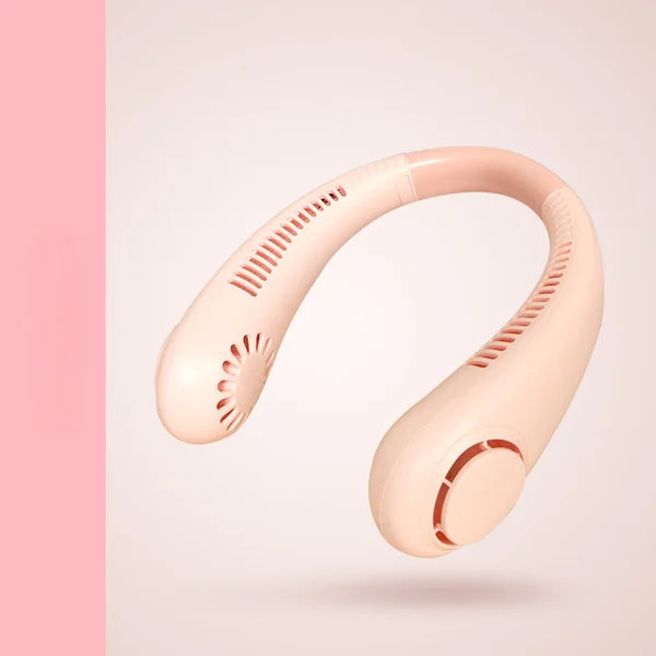 Portable neck fan for refreshing moments
