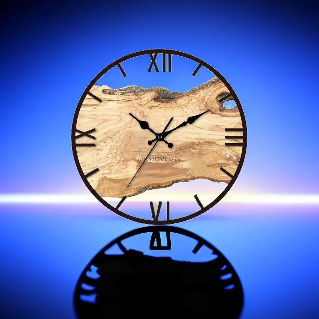 Transparente Wanduhr mit modernem Design und lautlosem Mechanismus
