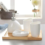 Elegant ceramic soap dispenser for sophisticated bathrooms