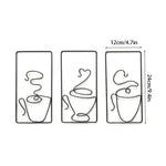 Wetterbeständige Wandkunst mit Kaffeetasse für Innen- und Außenbereich