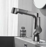 Eleganter Wasserhahn mit flexibler Handbrause für Ihr Bad