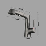 Stylish bathroom faucet with flexible spray hose