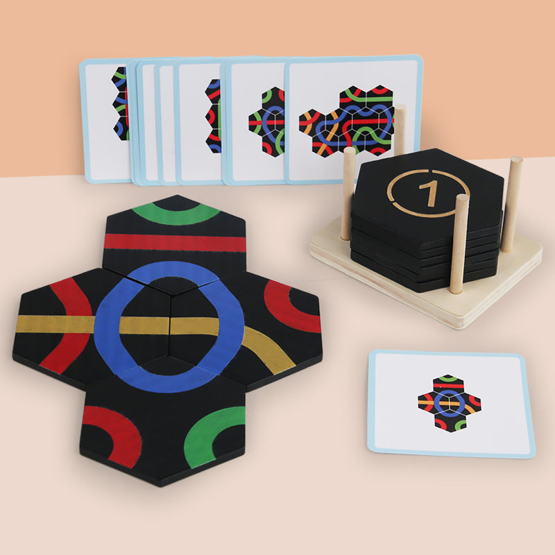 Pädagogisches Puzzle für Familien – Lernspiel mit Wegfindern