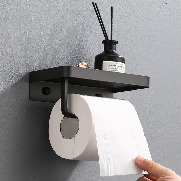 Eleganter Badezimmer-Rollenhalter mit praktischer Ablage