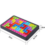 Kinderspiel mit bunten Tetris-Teilen