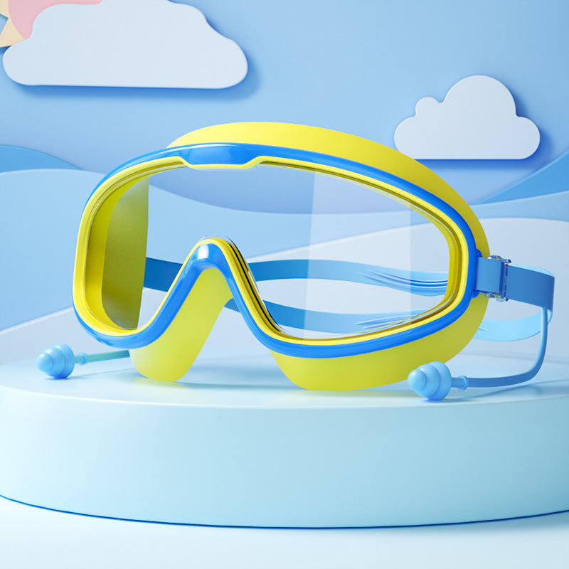 Schwimmbrillen für Kinder mit großem Rahmen und Anti-Beschlag-Technologie