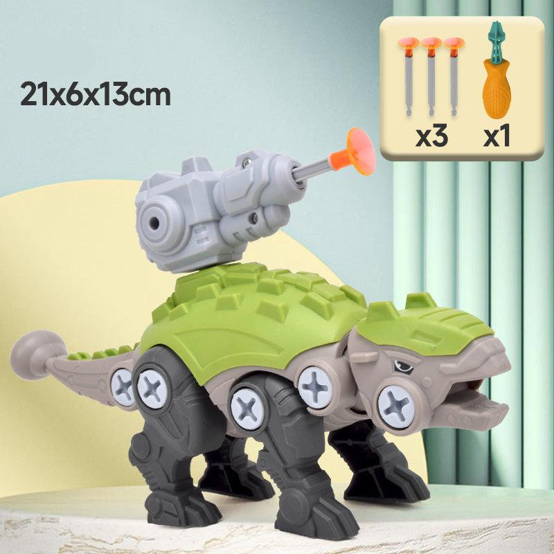 Spielset mit Saugnapfkanone und Dinosaurier-Schrauben