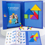 Holz Magnet Tangram Puzzle Buch – Tragbares Lernspielzeug nach Montessori