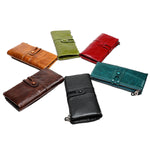 Stylish ladies' genuine leather wallet with RFID protection
