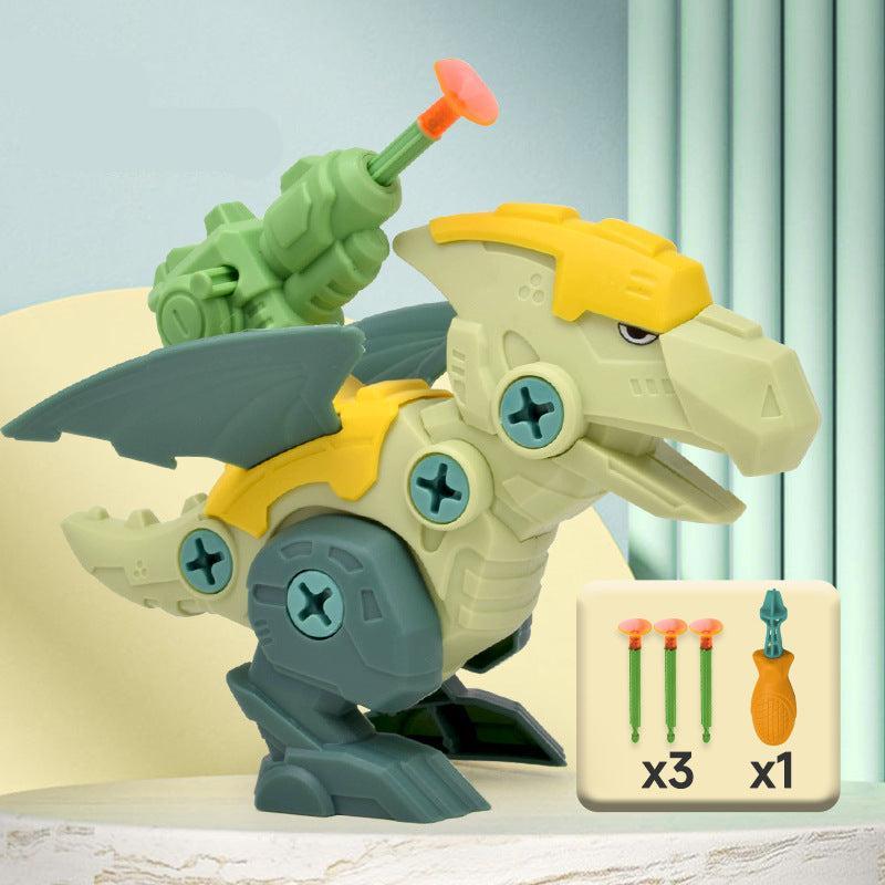 Spielset mit Saugnapfkanone und Dinosaurier-Schrauben