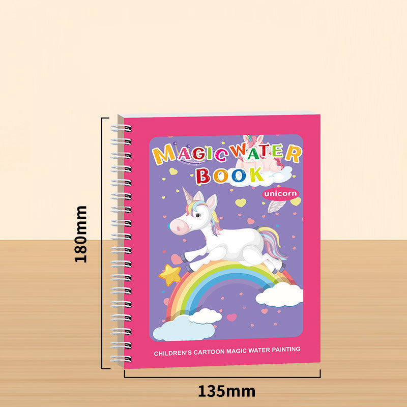 Selbstlösliches Wasser-Malbuch-Set für Kinder mit Pinsel (6 Stück)