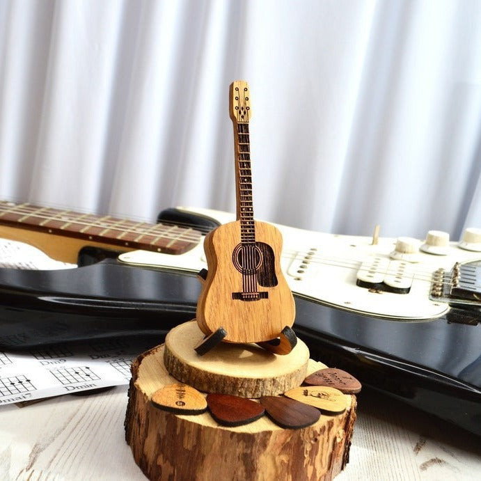 Eleganter Holz-Pick-Halter für Gitarristen – Handgefertigter Organizer