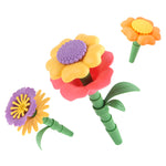 Bunte Spielsteine mit Blumenmotiven