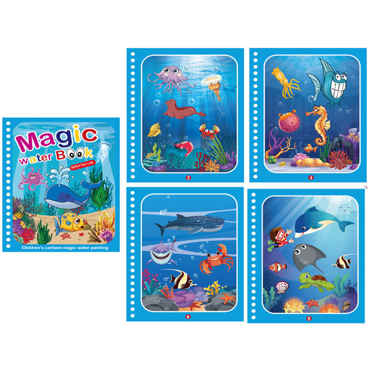 Zauberhaftes Malbuch mit Wasser für Kinder