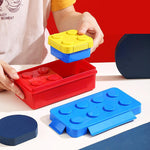 Kindgerechte Snackbox aus Bausteinen – Lustiges Design